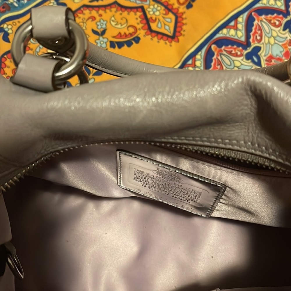 Tan leather Coach hand bag - Picture 3 of 3